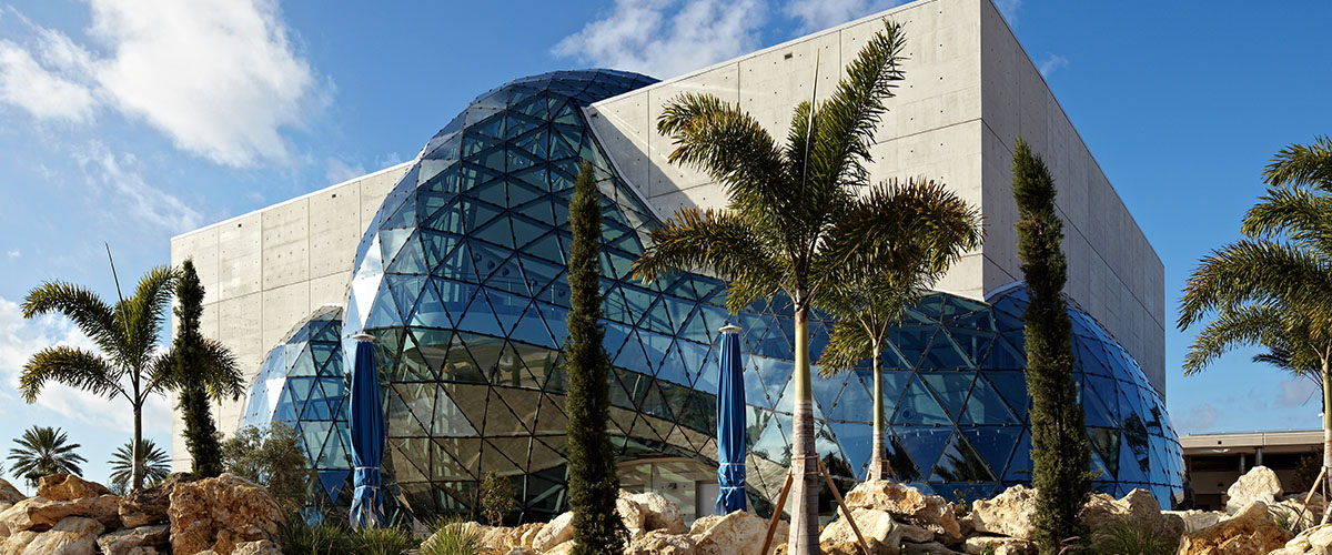 The Dalí Museum building in downtown St. Petersburg