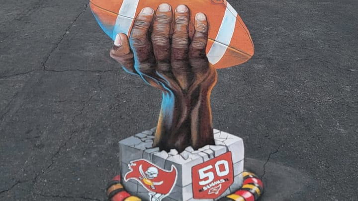 Chalk Dust and Cannon Fire: A Chalk Mural for the Tampa Bay Bucs